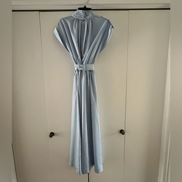 Derek Lam 10 Crosby ‘Celeste Wrap Dress’ Powder Blue Maxi Dress w/Cutout. Size 4 - Picture 3 of 7